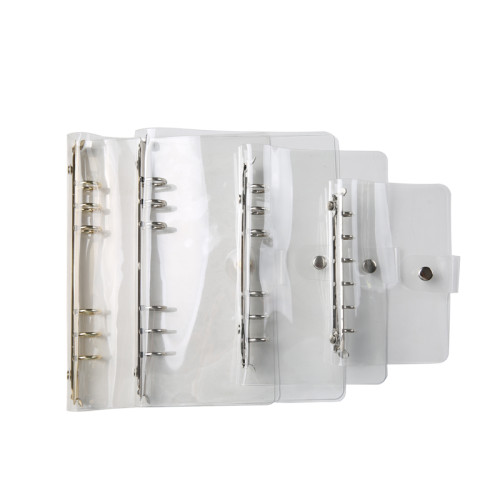 6-Ring Soft Pvc Transparent Notebook Cover Ring Binder Folder