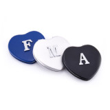 PU leather makeup mirror hand mirror double-sided with 1x and 2x magnification small cosmetic pocket mirror
