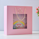 Baby foldable bag pink wedding cake boxes custom stackable box and handbag
