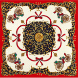 Wholesale Price Latest Design Women Silk Small Square Scarf Female Carriage Print Ladies Charming Silk Scarf