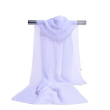 High Quality Chiffon Scarf Women Silk Scarves Chiffon Thin Shawls And Wraps Pure Color Hijab Stoles
