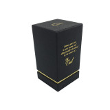 New fashion customized logo valentines day gift textured black and gold perfume candle box