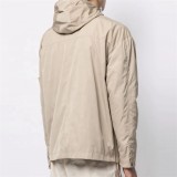 OEM custom logo print embroidered contrast the zipper hooded windbreaker outdoor jacket for men
