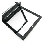 Private Label Customized Logo Small Abs Blackplastic Compact Mirror