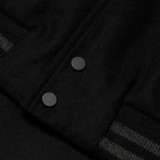 OEM custom patches chenille embroidery virgin wool baseball letterman varsity jacket for men