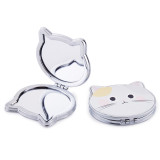 Professional Custom Logo Cat Shape Print Portable Mirror Custom Cosmetic Mirror