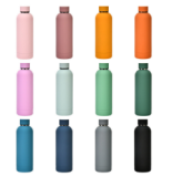 Water bottles 500ml Free Sample Reusable Double Wall Stainless Steel Sport Water Bottles with Water Bottle Strap