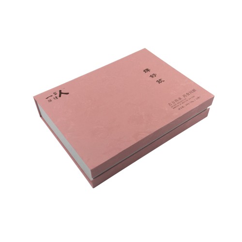 Customized Luxury Flip Top Pink Textured Paper Cardboard Magnetic Closure Coffee Capsule Paper Box With Dividers