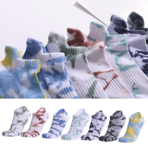 Men's Thick Printing Socks Breathable Sweat-Absorbent Deodorant Sports Running Socks Ankle Cotton Socks