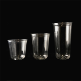 Custom logo printing eco friendly compostable clear CPLA cold drink coffe cup transparent disposable 100% biodegradable pla cups
