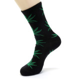 Wish&Amazon The Same Model Exported To Europe  America Hemp Leaf Socks Threaded Middle Tube Maple Leaf Socks