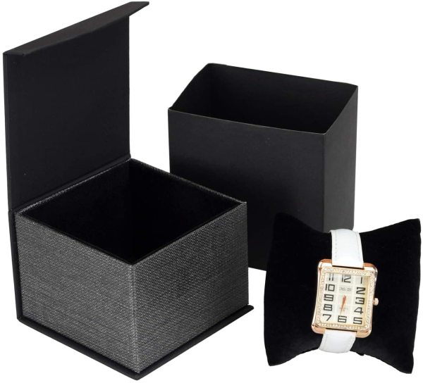 high quality magnetic flip paper watch packaging box custom logo