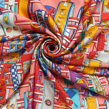 Bracelet Belt Pattern Twill Accept Custom Women Printed Turkish 100 Silk Satin Vintage Square Scarf