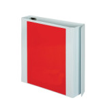 China supplier a4 custom silk screen printing white and red d-ring 3 ring standing plastic binders file folders