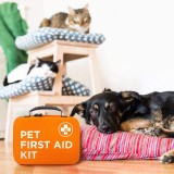 100 Pieces Emergency First Aid Kit Pet Travel Kit With Mini Pouch