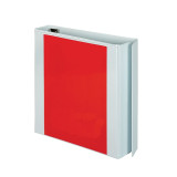 China supplier a4 custom silk screen printing white and red d-ring 3 ring standing plastic binders file folders