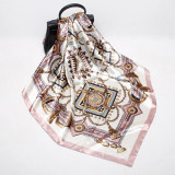 New Style Square Scarf Leopard Print Female Spring Summer Decoration Scarf Various Patterns Silk Satin Scarf 70*70cm