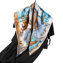 OEM Custom Print Fashion Lady Twill 90cm Square 100% Pure Silk Scarves