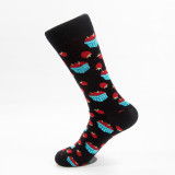 2019 new summer Strawberry design cute colorful  cotton fashion funny woman  custom wholesale happy socks
