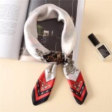 Spring And Autumn Lady Luxury Travel Shawl New Style Printed Large Square Beach Silk Head Scarf