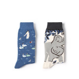 Custom Wholesale   Cute Fashion Popular Characters  Design  Cotton Funny Woman  Happy Socks