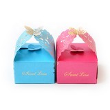 Unique Design Laser Cut Party WeddingTable Decorations Favor Ribbon Candy Boxes Gift Box