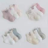 Summer Thin Combed Cotton Mesh Breathable And Sweat-absorbent Baby Socks