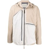 OEM custom logo print embroidered contrast the zipper hooded windbreaker outdoor jacket for men