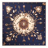 Women spring and autumn twill satin silk beach towel sunscreen shawl summer printed square scarf