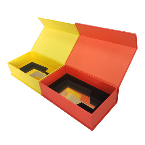Custom Luxury Rigid Cardboard Boxes Magnetic folding Gift Packaging Box with custom logo
