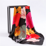Women new color matching wave dot stewardess professional wear decoration small square silk scarf printing