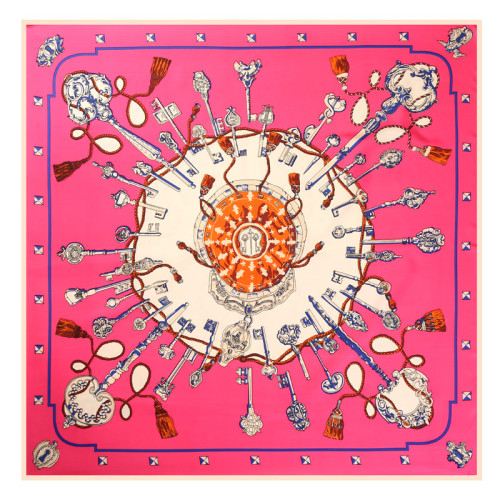 Women spring and autumn twill satin silk beach towel sunscreen shawl summer printed square scarf
