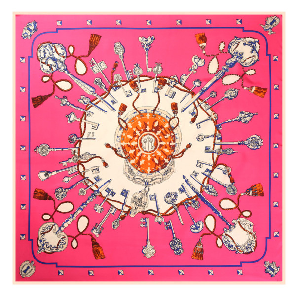 Women spring and autumn twill satin silk beach towel sunscreen shawl summer printed square scarf