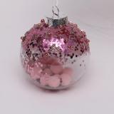 8cm clear PET painted plastic christmas ball  Ornaments