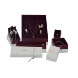 Eco Luxury Fancy Custom Rigid Cardboard Hard Paper Bracelet Necklace Earring Gift Packaging Jewelry Box