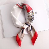Spring And Autumn Lady Luxury Travel Shawl New Style Printed Large Square Beach Silk Head Scarf