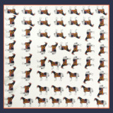 New Types Brand Design Animals Horse Printed 100% Silk Twill Neck Fashion Scarf Women