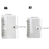 6-Ring Soft Pvc Transparent Notebook Cover Ring Binder Folder