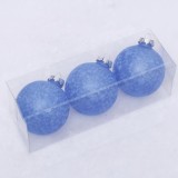 8cm transparent blue green painted PET ball ornaments
