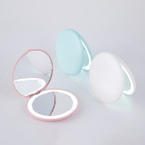 Custom Cheap Folding Makeup Pocket Mirror with LED Light for Gift