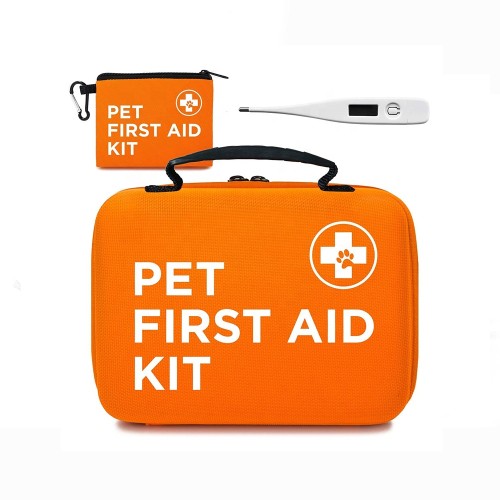 100 Pieces Emergency First Aid Kit Pet Travel Kit With Mini Pouch