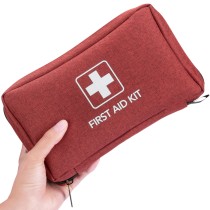173PCS Waterproof Black  Snowflake First Aid Kit Bag With Travel