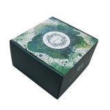 Custom rigid flat foldable cardboard corrugated paper green clothing shirt gift packaging boxes