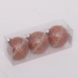 8cm clear PET painted plastic christmas ball  Ornaments