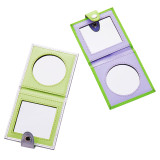 Wallet pu leather compact mirror travel pocket mirror cosmetic mirror with customized logo