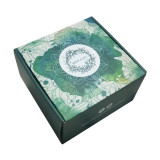 Custom rigid flat foldable cardboard corrugated paper green clothing shirt gift packaging boxes