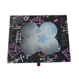 Custom Logo Square Cardboard Foldable Magnetic Closure Boutique Sock Headband Packaging Box PVC Transparent