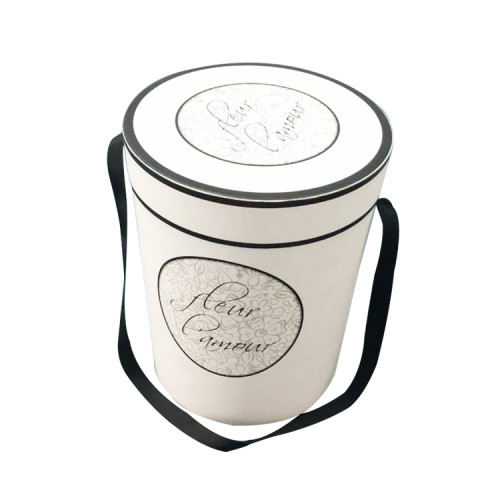 Wholesale Cardboard Cylinder Rose Gift Packaging Pink Paper Tube Lid Luxury Round Flower Box