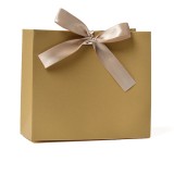 Bowknot decorative color paper bag custom logo square gift paper bag