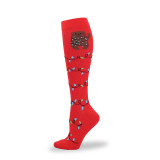 Christmas Compression Stockings Unisex Snowman Compress Sports Running Nylon Socks Relieve Muscle Fatigue and Varicose Veins